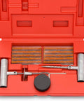35 Piece Universal Heavy Duty Tire Repair Kit With Plugs For Cars Trucks Motorcycles ATVs And More Fast Fix A Flat Tire Kit in red case