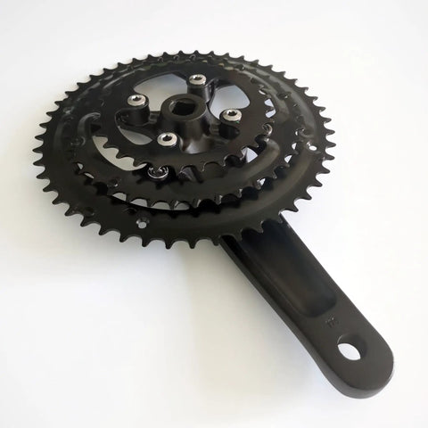 Triple Speed Aluminum Alloy Square Crankset 170mm 104 64 BCD 48 38 28T Chainring Set With Crankarms for bikes