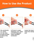 Heavy Duty Lever Wire Connectors Push In Electrical Nuts UL Certified For Secure Home Wiring Projects Quick Splice And Safe Connections That Are Totally Rad. 24pc orange lever connector how-to