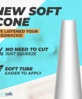 Gray Premixed Acrylic Sanded Grout Repair Kit with new soft cone applicator, showing features like easy squeeze tube.