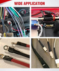 650-Piece Heat Shrink Tubing Kit With 3:1 Shrink Ratio applied in automotive and electronic wiring setups