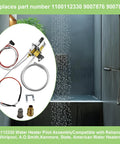 Water heater pilot assembly kit with brass valve, tubing, wiring; compatible with Whirlpool, A.O. Smith, Kenmore