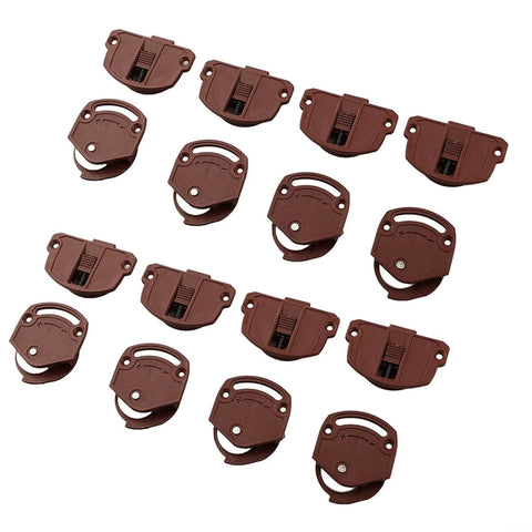 Nylon Sliding Door Rollers For Wardrobe Closet Doors With Slick Glide And Quiet Operation, brown hardware set of 4 or 8 pairs.