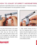 Beefy Outside Micrometer With One Piece Spindle, Satin Chrome Finish in use, showing adjustment for tight slots and narrow workspaces.