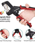 3/8 Inch Grommet Tool Kit With Magnetic Punch For Quick No Fuss Clean Install On Leather Fabric Tarp Tent Bag Or Curtain