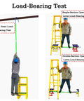 Red 1 Meter High Voltage Insulated Safety Tool For Electrical Pros And DIYers Portable Heavy Duty Insulated Rod With Heat Shrink Tubing For Maximum Shock Protection In Power Plants Factories And Auto Maintenance load-bearing test with worker on ladder