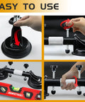 Pro Grade Seam Setter for Granite Tile with heavy duty vacuum suction cup demonstration and leveling tool instructions.