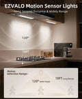 11.8 Inch Under Cabinet Lighting Kit With 3 Color Temperatures Rechargeable Motion Sensor LED Magnetic Lights Dimmable