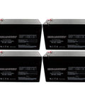 Badass 4 Pack 12V 8Ah AGM SLA Battery Replacement For UB1280 D5743 WKA12-8F sealed lead acid batteries set for backup power.