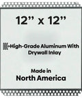 12 X 12 Inch Flush Aluminum Drywall Access Panel With Standard Drywall Insert And Mud In Flange, high-grade aluminum with drywall inlay.