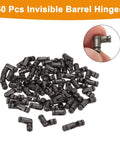 50 Pcs Invisible Barrel Hinges 4x15mm brass concealed hidden hinges for jewelry boxes and small projects, black hardware by Uxcell