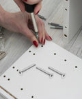Assembly using 10 Piece Wear-Resistant Stainless Steel Flat Head Socket Screws Set For Furniture Assembly, 5/16-18.