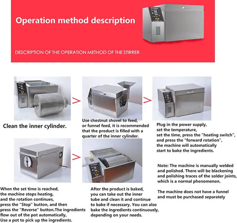 Operation method description for Kickback And Roast With This Smooth Op 2500g Electric Coffee Bean Machine with stainless steel body.