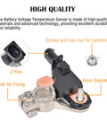 Plug And Play Battery Current Sensor For Honda Civic CR-V 2012 2013 2014 2015 2.4L Real Time Monitoring Replace OE 38920-TR0-A02 with hex nut detail