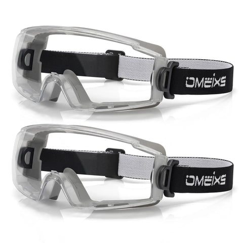 Two Pack Anti Fog Safety Goggles Over Glasses ANSI Z87.1 Certified For Lab Work And Industrial Use Premium Anti Scratch Coating