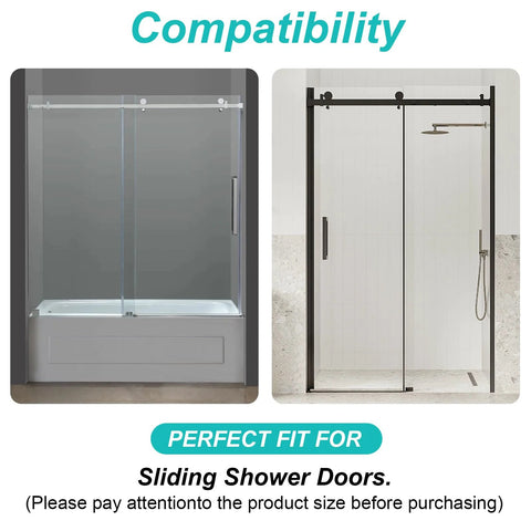 Gray Sliding Shower Door Bottom Track For One Half Inch And Three Eighth Inch Track Grooves, Compatible With Glass Doors Seven Sixteenth Inch And Five Sixteenth Inch Thick, Durable Replacement Two Pack For Easy Installation And Smooth Sliding
