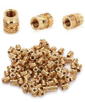 100 Pcs M3 Heat Set Threaded Inserts For 3D Printing Brass Knurled Twill Nuts, Plug And Play For Laptop Housings And Plastic Shells