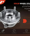 Solid wheel stud with rust protection and corrosion resistance, featuring 5 lugs and 10.9-grade bolts, anti-corrosion coating
