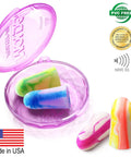 Ultra Comfy Soft Foam Earplugs For Sleeping Snoring Travel Work And Shooting With 33 dB NRR Made In USA Multicolor Pack