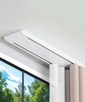 Heavy Duty Curtain Track Rollers Set, Ultra Quiet Smooth Glide Pulley Wheels, Replacement Sliding Hooks for Curtain Track System, Easy Install UPVC Window Curtain Accessories, Small Size, 20 Piece on mounted ceiling track above window