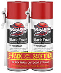 Black Waterfall Foam Sealant For Landscape And Exterior DIY Projects, 2-Pack 2x12oz Expanding Polyurethane Pond Foam Sealer