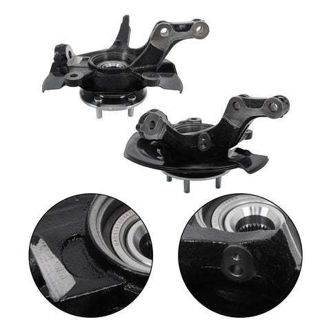 2 Pack Front Steering Knuckle And Wheel Hub Bearing Replacement Kit Direct Fit For Honda CRV 2007 2008 2009