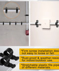 OwnMy 60-pack 1/2-inch black plastic pipe clamps for suspending PEX, copper, and CPVC pipes on walls.