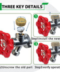 Installation steps for Anti Siphon Vacuum Breaker Check Valve Replacement Kit With Decorative Cover ASSE 1019 A Plastic Body Plunger And O Ring 1 Pack DIY Ready Industrial Valve Repair For Backflow Prevention And Water Safety
