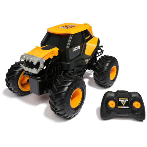 Digatron One Fifteen Scale RC Monster Truck With 2.4GHz Full Function Remote Control for indoor outdoor play displayed with remote controller