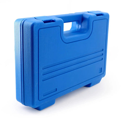Blue carrying case for Universal Motorcycle Fork Seal Driver Tool Kit, 14-Piece All-In-One Set With 6 Pairs Adapters