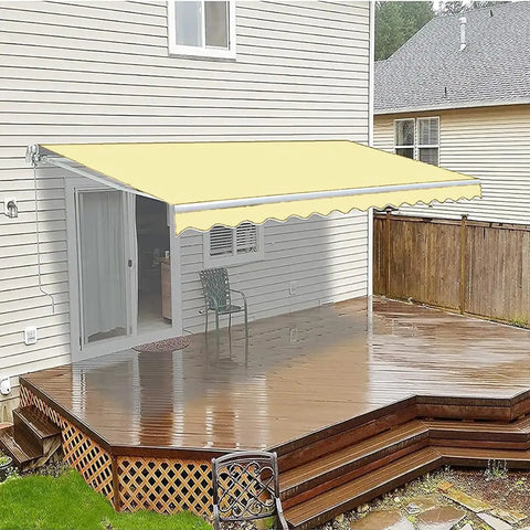 Tough As Nails Patio Awning Replacement Fabric Cloth 12x10 Foot Sun Shade Material Polyester With PU Coating covering patio deck
