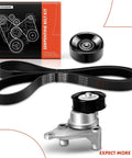 All In One Serpentine Belt Drive Kit With Tensioner And Idler For Chevy GMC And Cadillac Trucks And SUVs 1999 2002