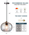 Pendant Lighting For Kitchen Island Two Pack Hand Blown Glass Bubbles With Pumpkin Shape Blue Finish Dope Modern Ceiling Fixtures In Brushed Nickel Finish Easy Install ETL Certified specifications and dimensions