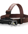 Rechargeable Headlamp With 2000 Lumens, 6500K SST40 LED, IPX8 Water Resistant, Magnetic Tail Cap, Stepless Dimming For Hiking And Camping