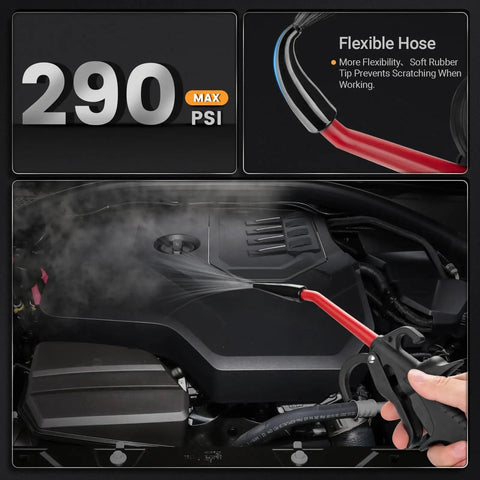 Heavy Duty 290 Max PSI Air Blow Gun For Compressors With Quarter Inch Inlet Angled Nozzle cleaning car engine compartment
