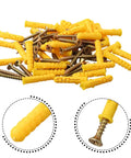 Heavy Duty M6x30mm Expansion Screws Wall Anchors 40Pcs Zinc Plated Carbon Steel For Drywall Masonry Concrete Ultra Secure Mounting For Shelves