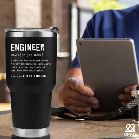 Engineer Definition Gift For Engineers And Engineering Students Cool Nerdy 30 Oz Stainless Steel Vacuum Insulated Tumbler With Straw