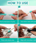 How to use 13 Piece Watch Repair And Cleaning Kit With 10 Willow Sticks And 2 Pieces Watchmaker Cleaning Clay