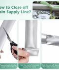 How to close 65 Foot Pre Drilled Drip Irrigation Tubing With Sixteen Inch Spaced Holes And Connectors Two And A Half Inch Diameter