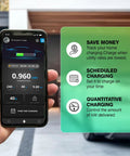 App interface for 40A Level 2 EV Charger for Home 240V Smart Charging With Adjustable Amps 8A to 40A on smartphone screen