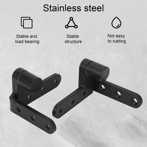 Heavy Duty Stainless Steel Door Hinge Kit for Cabinets Cafes Gates and Fences, 130 Lbs Capacity, 270 Degree Pivot shown