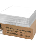 4x6 Thermal Shipping Labels 500 Per Stack With Fanfold, BPA Free, Waterproof And Oil Resistant, commercial grade labels