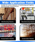 Wide Application Fields of Tough As Nails Two Ton Forklift Jib Crane in warehousing, manufacturing, transportation, and construction.