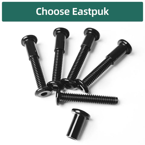 Built Like A Tank 20 Piece 1/4-20 X 3 Inch Flat Socket Head Cap Screws And Barrel Nuts Kit with black oxide screws.