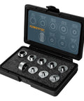 Pro Grade Router Guide Set 10 Pc Kit With Storage Case And 8 Precision Template Guide Bushings For Template Routing Trimming And Dovetails