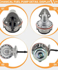 Beefy Mechanical Fuel Pump For Jeep CJ5 CJ5A CJ6 CJ6A Dispatcher Jeepster Commando Willys DJ3 DJ5 DJ6 Two Point Two Liter Inline Four