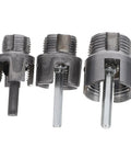 Cabilock 3 Pc Electric Drill Pipe Threader Kit For Cutting Plastic And Metal Pipes, three metal cutters with shafts for threading.