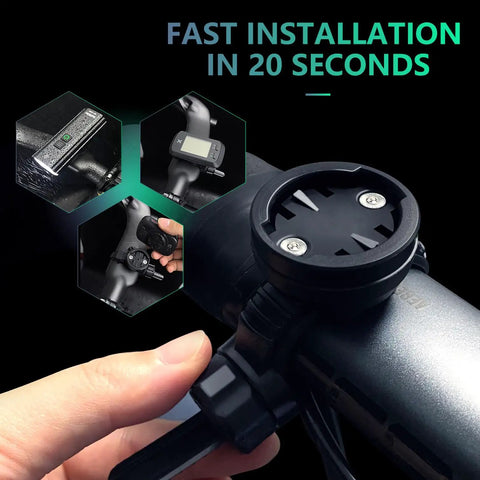Hand installation of Adjustable Out Front Bike Mount for Garmin Edge iGPSPORT XOSS CooSpo Magene CYCPLUS GPS on handlebars