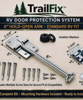 Door Holder Reinforcement Kit For Wind Slam Prevention On RV Doors And Storage Compartments Heavy Duty Latch And Catch