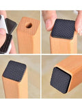 Self Adhesive Furniture Pads Set, 30 Pcs Rubber Feet Couch Stoppers applied to wooden chair leg, floor friendly bumpers